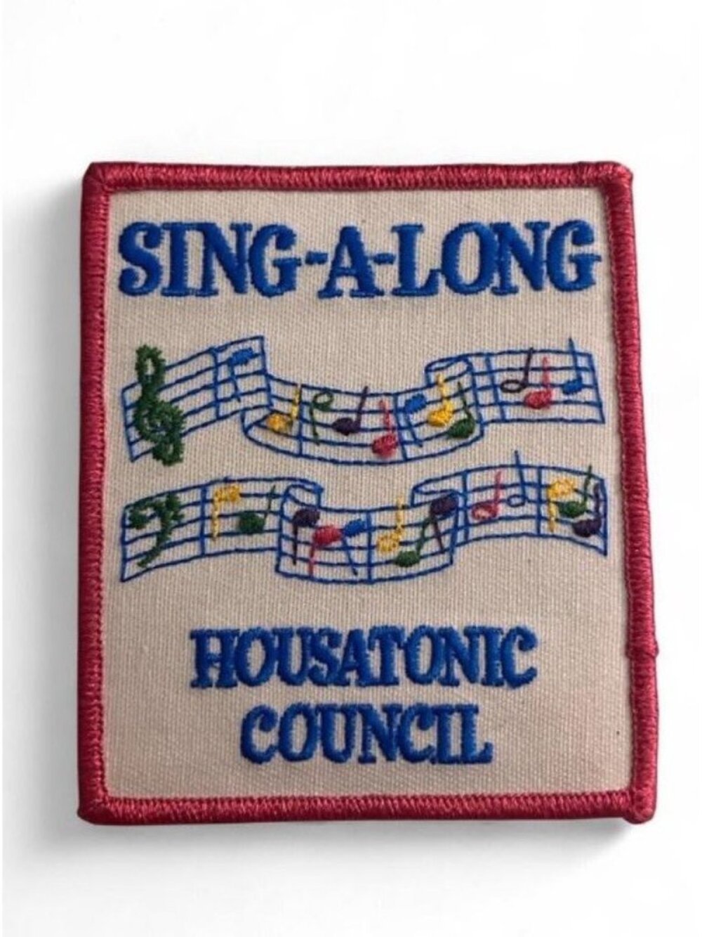 Vintage Girl Scouts Housatonic Council “Sing-A-Long” Embroidered Patch
